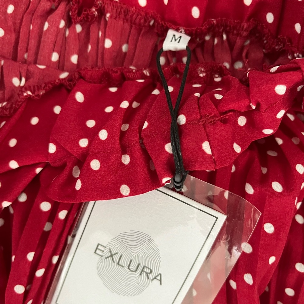 NWT red and white polka dot maxi skirt - Picture 5 of 6